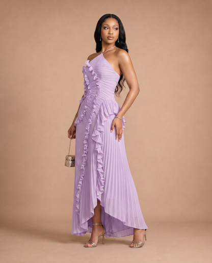 Celeste Pleated Dress — Lavender