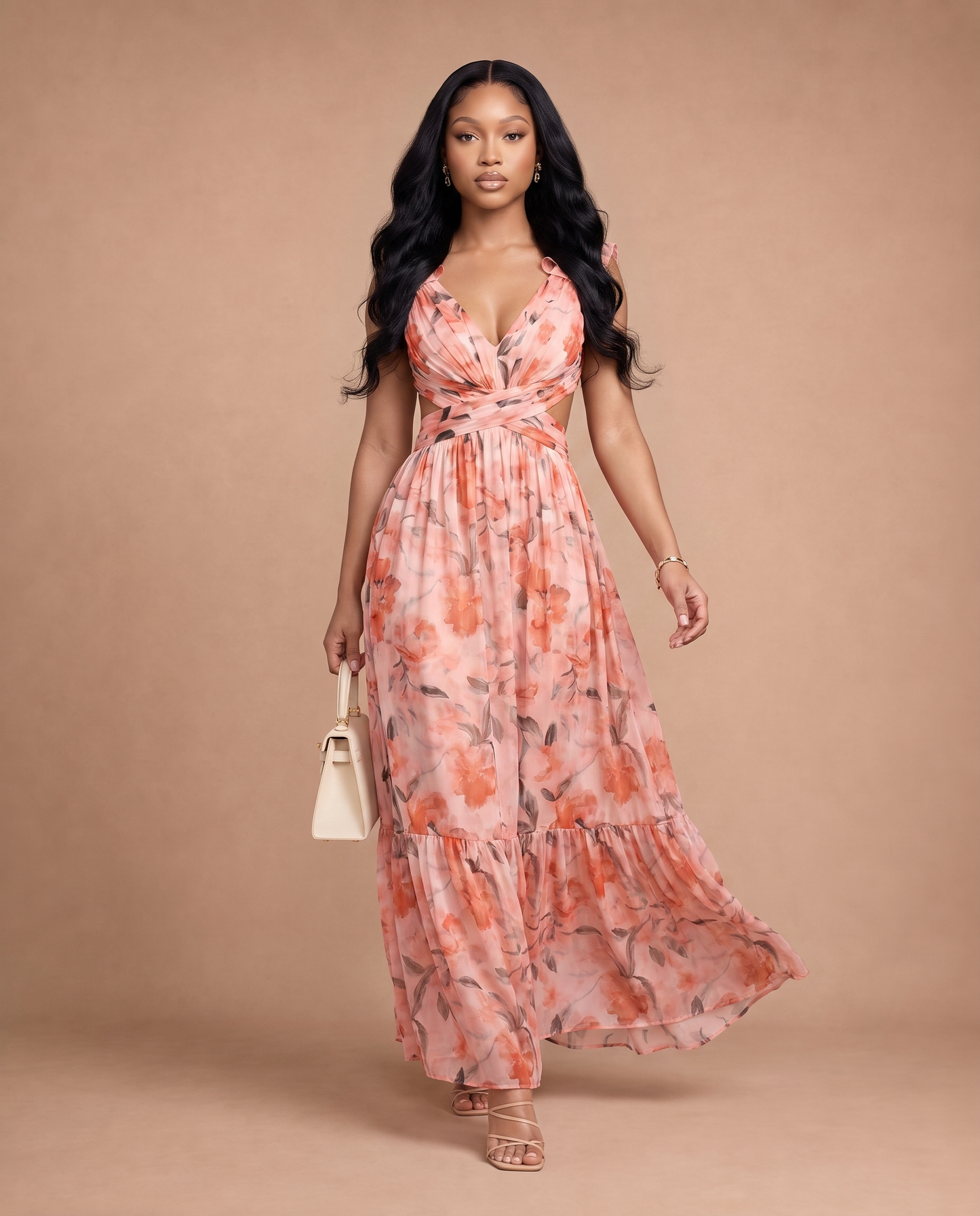Rosette Open-Back Maxi