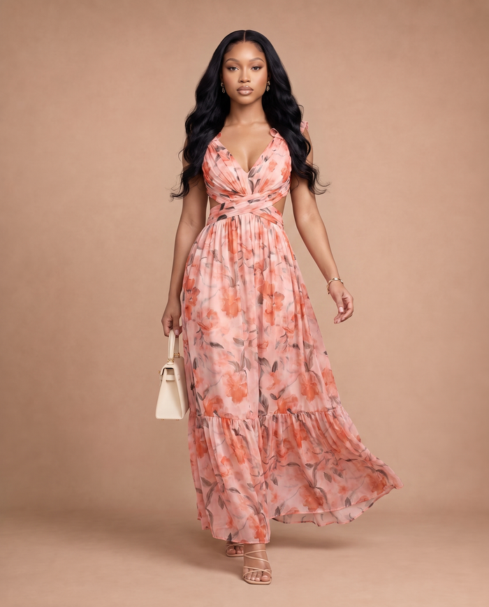Rosette Open-Back Maxi