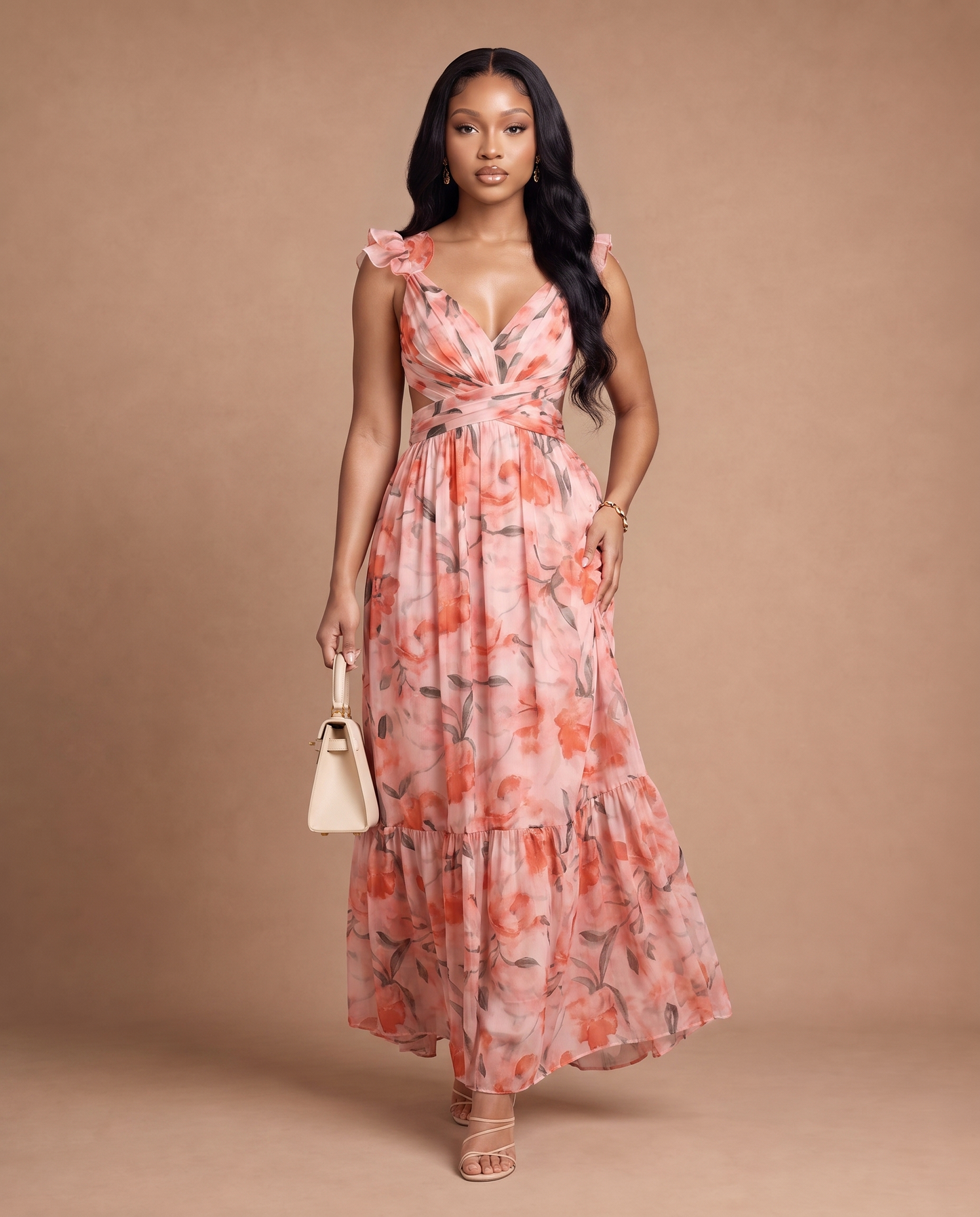 Rosette Open-Back Maxi