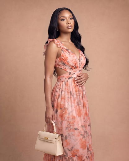 Rosette Open-Back Maxi
