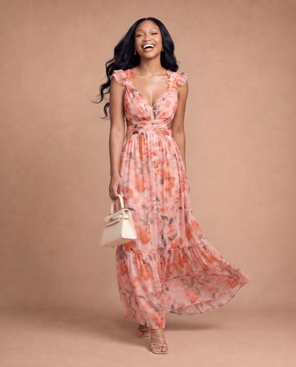 Rosette Open-Back Maxi