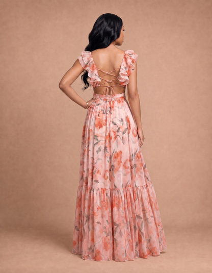 Rosette Open-Back Maxi