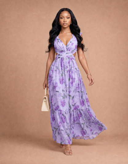 Rosette Open-Back Maxi