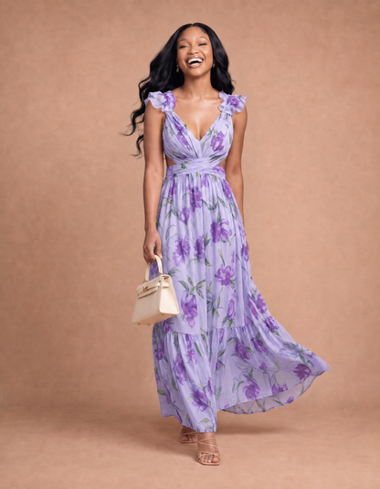 Rosette Open-Back Maxi