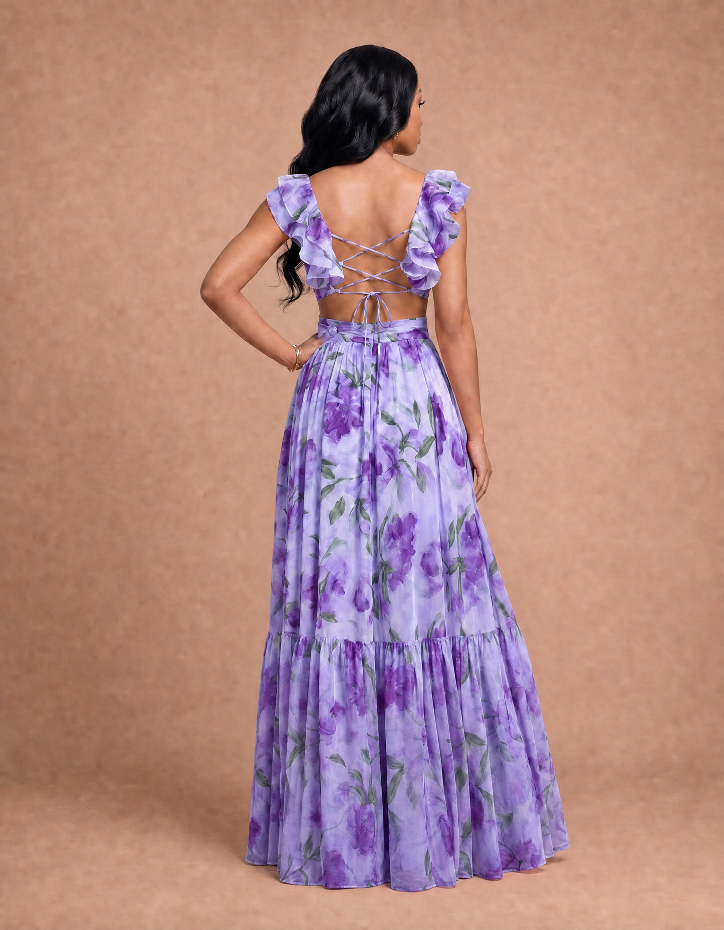 Rosette Open-Back Maxi